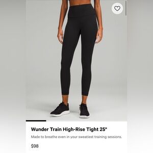 Lululemon Wunder Train Leggings